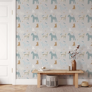 Dog wallpaper, dog kennel Peel and Stick Wallpaper