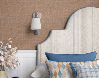 Faux Grasscloth Peel and Stick Wallpaper: Neutral Textured Wall Covering