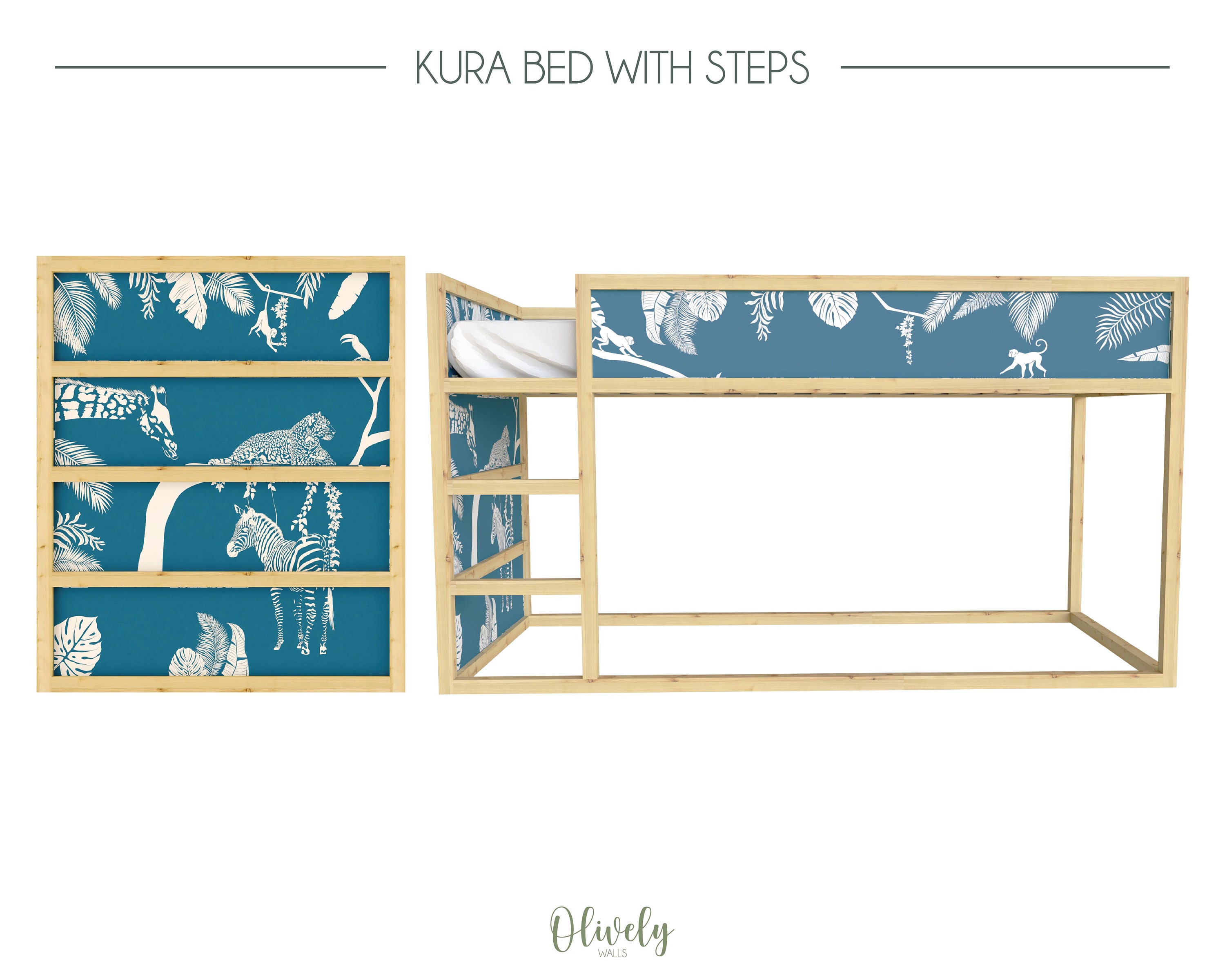 Safari IKEA KURA BED Decal Decals for Furniture Stickers for Etsy