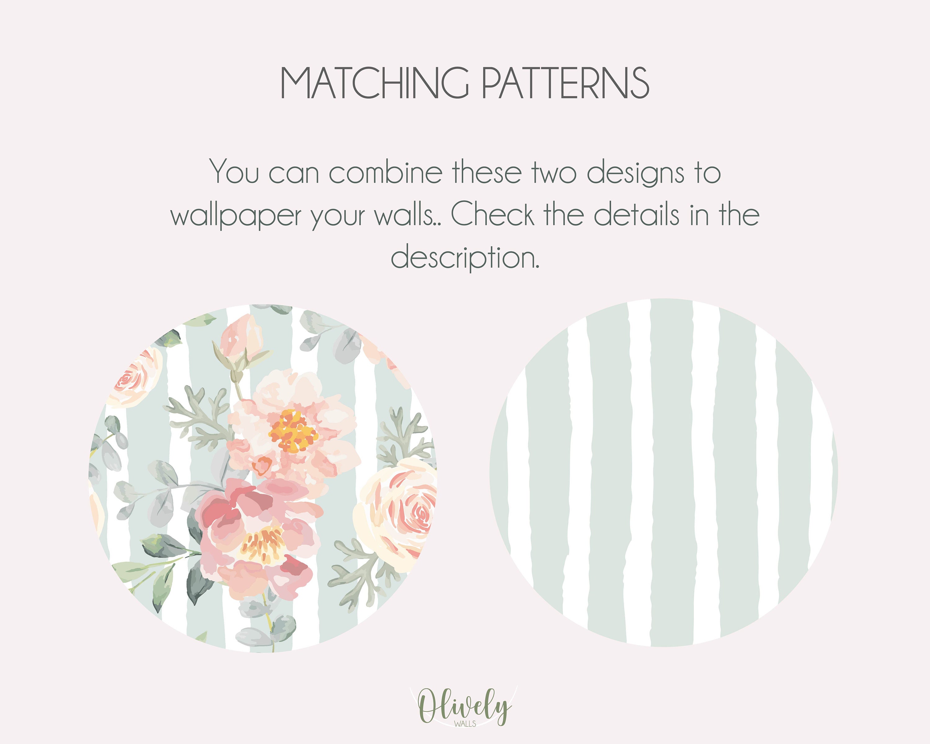 Watercolor Striped Wallpaper in Pale Green and White in Peel and Stick and  Traditional Wallpaper. Renter Friendly. - Etsy, image size:3000x2400