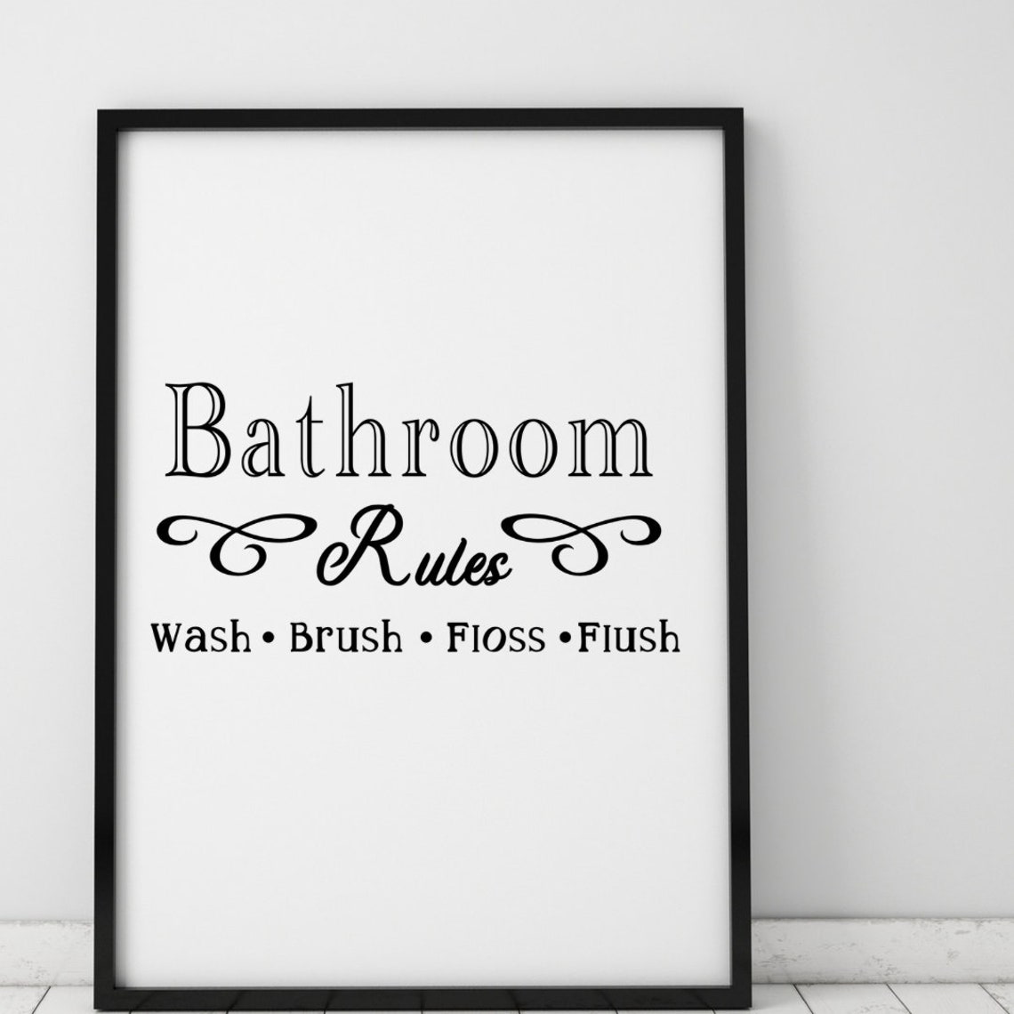 Bathroom Rules SVG | Etsy