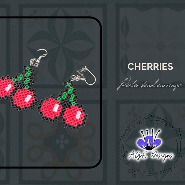 Perler Bead Earrings Etsy