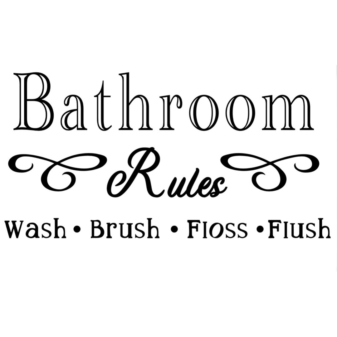 Bathroom Rules SVG Bathroom Rules Png Bathroom Rules Etsy