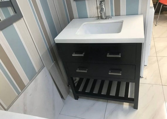 Large Rubeza 750mm Lydia Vanity Unit Marble Basin Sink Storage Etsy