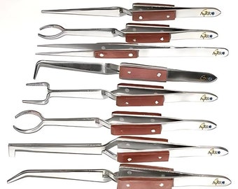 Pinzas ATAR 8 con agarre de fibra y cierre cruzado para soldar joyas, formas especiales ATL35