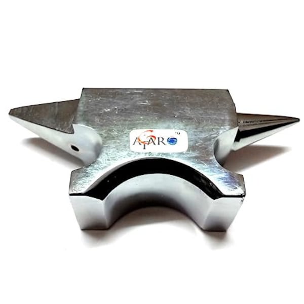 ATAR Jewelry Making Tool Miniature Double Horn Anvil, Metal Mini Anvil For Work Surface Bench 1.10 LB ATHA1.