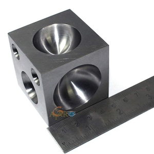 ATAR Metal Dapping Doming & Forming Block Groove Line Swage Block Jewelers Doming Sphere/Groove Line Jewelry Tool