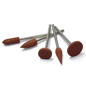 ATAR Rubber (Silicon) Jewelry Tools Type Rotary Tools Polishing 5Pcs Diamond-In-Rubber Emery Polishing Bit Set