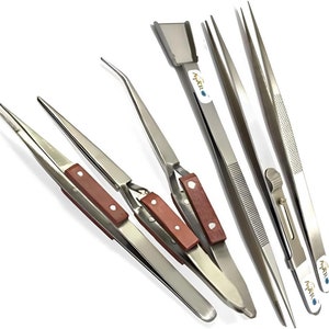 Diamond Jewelry Making Tweezers: Cross Locking Fiber Grip Tool