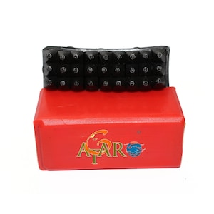 Conjunto de carimbos ATAR 27 com letras do alfabeto para joalheiros, para ferramentas de perfuração de artesanato, de 0,8 mm, 1 mm, 1,5 mm, 2 mm, 2,5 mm e 4 mm para metal e peças de joalheria.