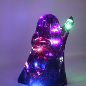 Resin Ornamental Ghosts Light up Tall Purple