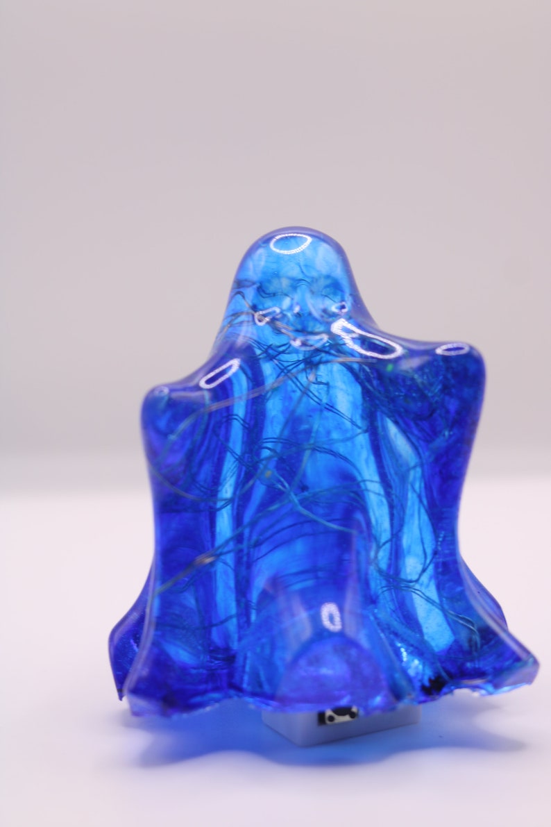 Resin Ornamental Ghosts Light up Small Blue