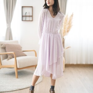 Sheer Pattern Flare Dress image 3