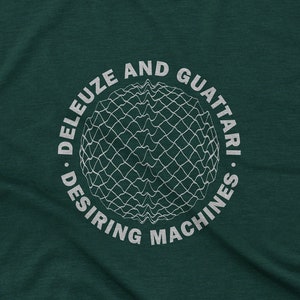 T-shirt Deleuze en Guattari / Anti-Oedipus / Desiring Machines / Kapitalisme en schizofrenie / T-shirt Philosophy Critical Theory /