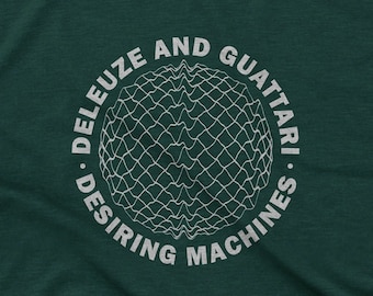 Deleuze und Guattari T-shirt / Anti-Ödipus / Wunschmaschinen / Kapitalismus und Schizophrenie / Philosophie Critical Theory Tee /