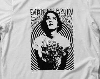 Indie Rock Alternative T-shirt - Every you, Every me Design Hand Printed Tee
