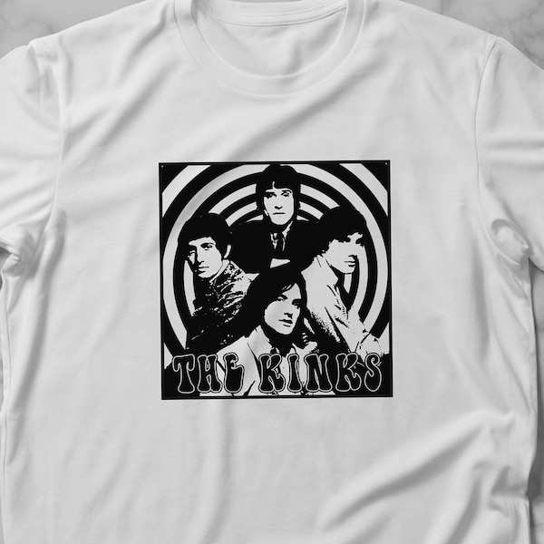 The Kinks English Rock Band Ray Dave Davies Waterloo Sunset, The Kinks Vintage Psychedelic Unisex T-shirt  Hoodie All Sizes Available