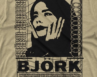 T-shirt gothique Bjork peut-être : oeuvre d'art féministe New Wave sérigraphiée