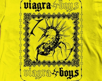 Post Punk Alternative Rock Viagra Boys T-Shirt: Hand Screen Printed Cotton Tee