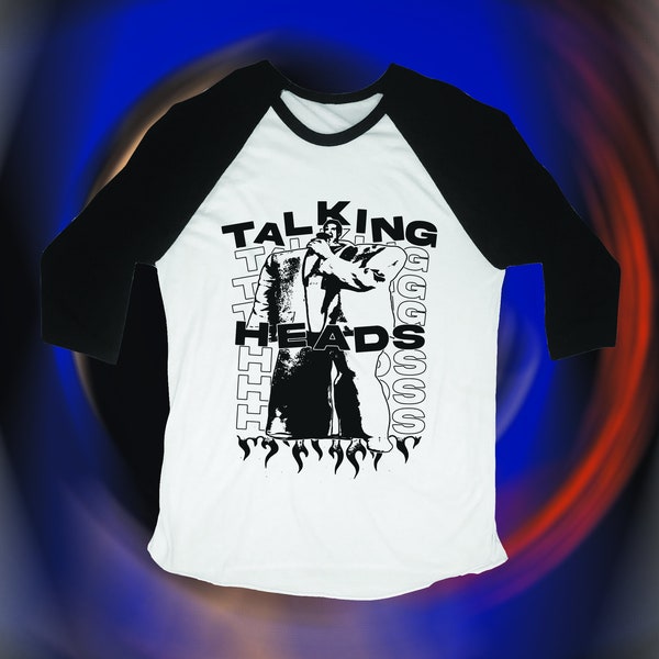 Talking Heads shirt / David Byrne baseball shirt / Pavement / blondie / alternative goth / Sonic Youth / Wire fugazi snail mail tori amos