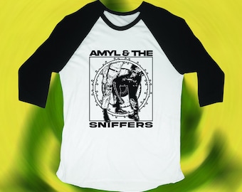 Amyl and The Sniffers Baseball Tee - Limited Edition Screen Print