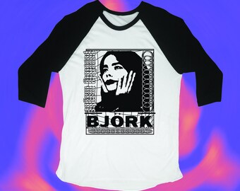 Bjork Baseball Shirt: Limited Edition Screen Print Design