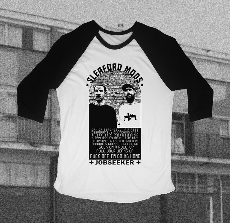 Begränsad upplaga av postpunk hardcore basebolltröja - screentryckt design bild 1