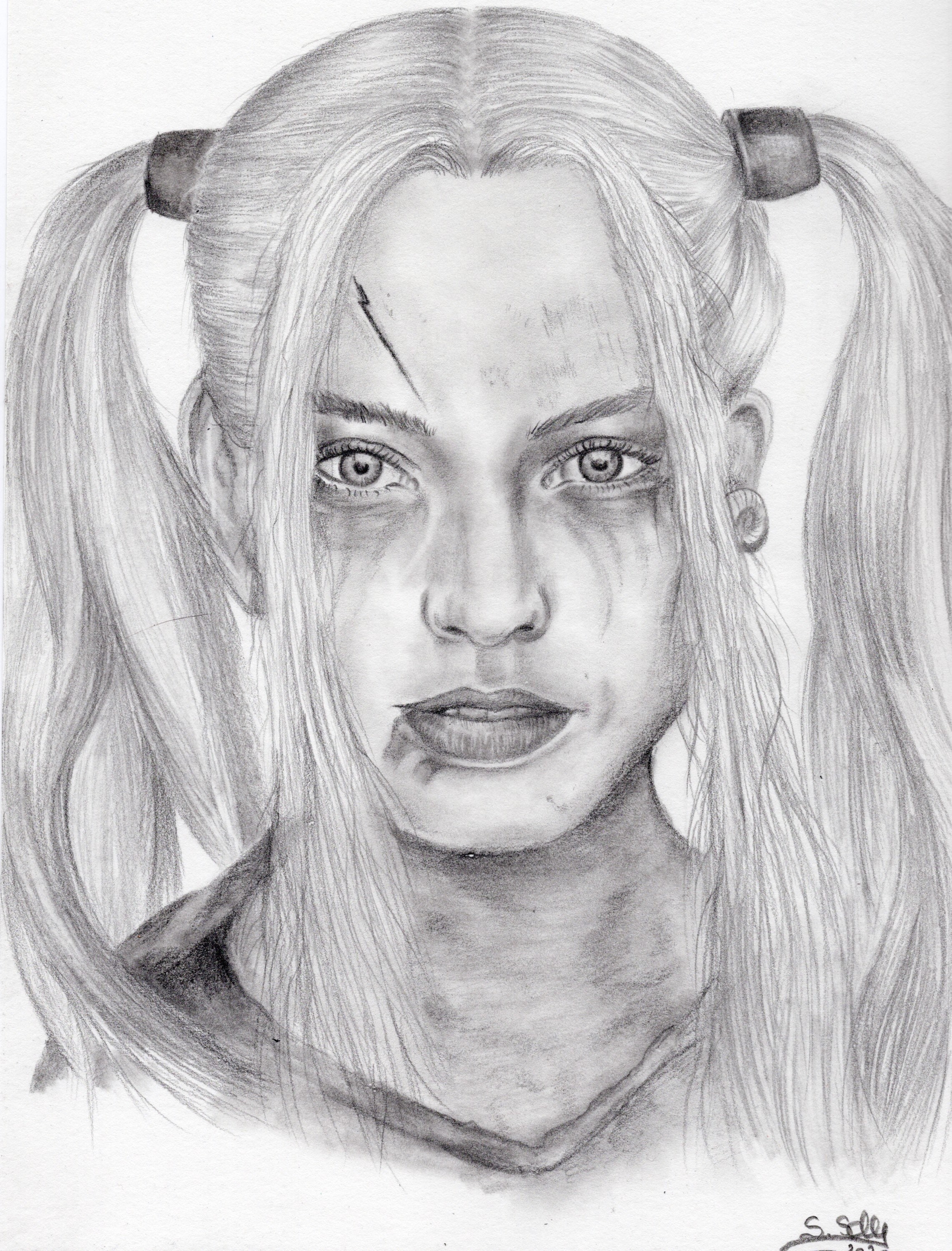 Harley Quinn Dessin Noir Et Blanc Dessin Harley Quinn / Impression sur papier de haute - Etsy Canada