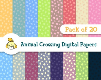 8 5x11 Animal Crossing New Leaf Digital Paper Pack Etsy