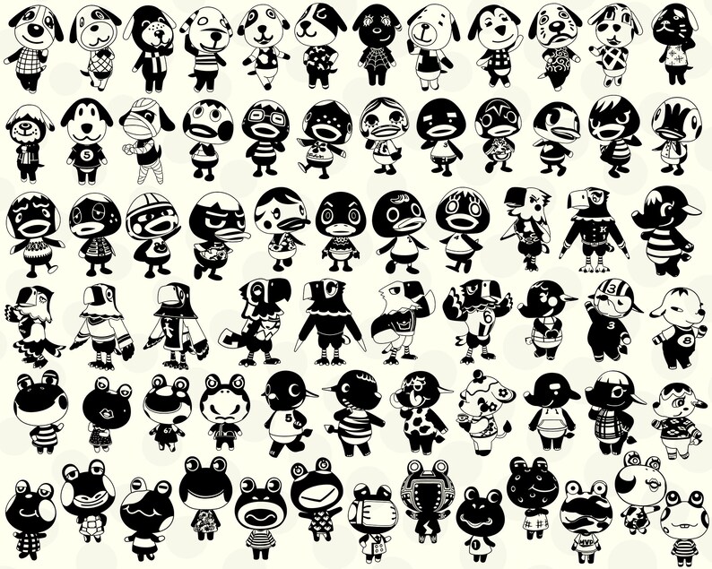 Download 450 Animal crossing SVG mega pack Get full-body animal | Etsy