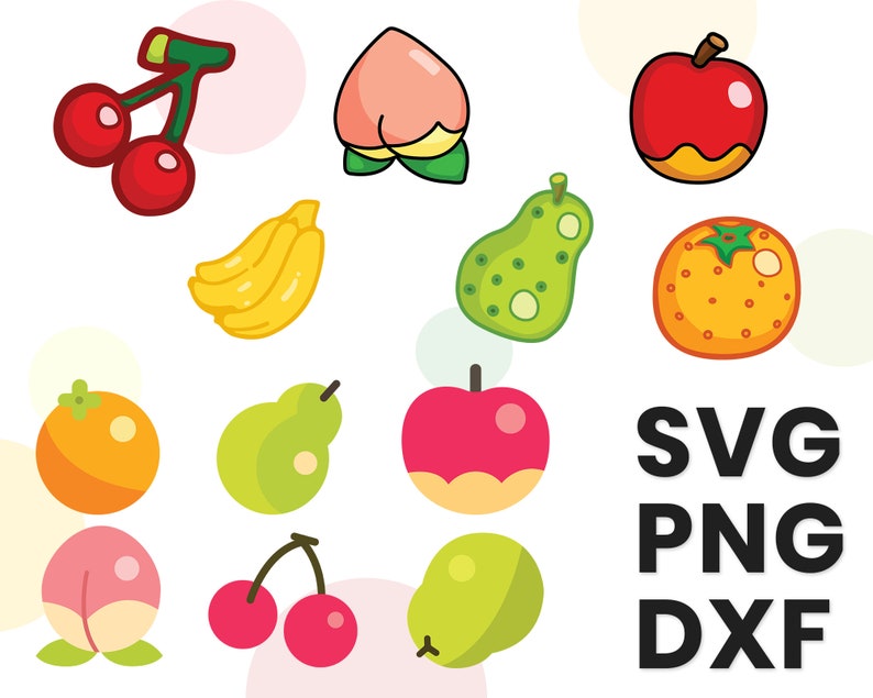 Download Animal Crossing Svg Fruits Svg Clipart Animal Crossing Fruit Etsy