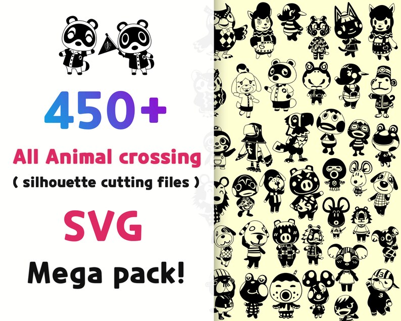 Download 450 Animal Crossing Svg Mega Pack Get Full Body Animal Etsy