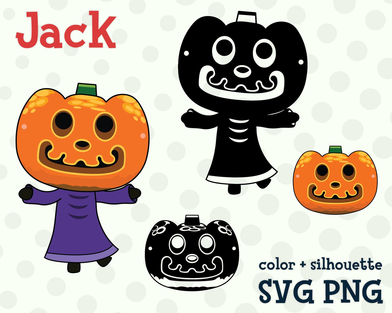 Jack SVG Get animal crossing pumpkin Jack character color svg Etsy