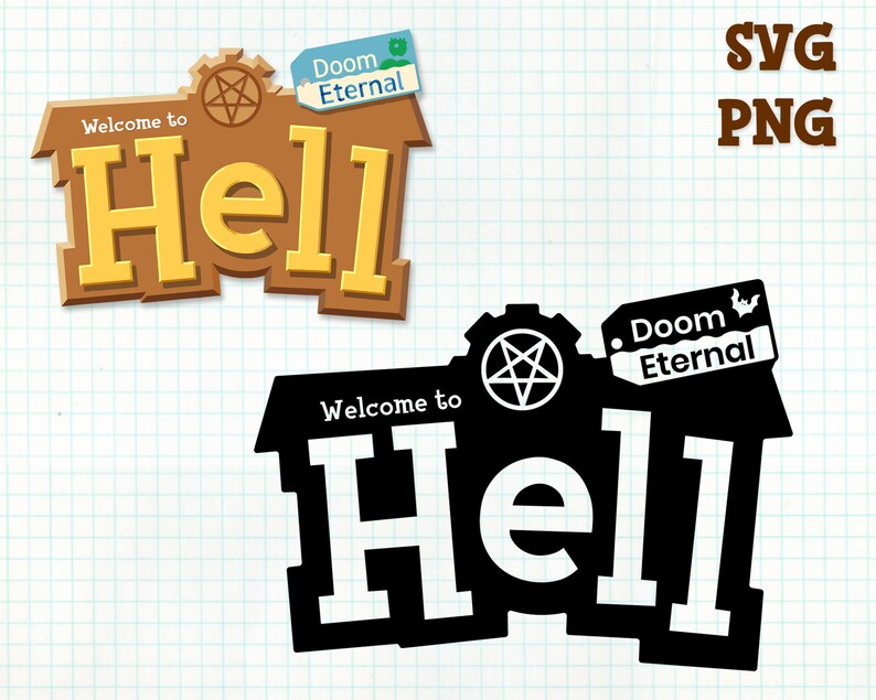 Download Animal crossing SVG Animal crossing hell logo svg in color | Etsy