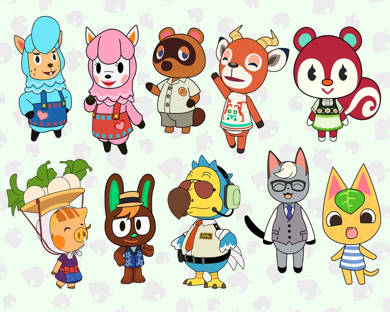 Download 50 Animal crossing SVG mega pack Get full-body animal | Etsy