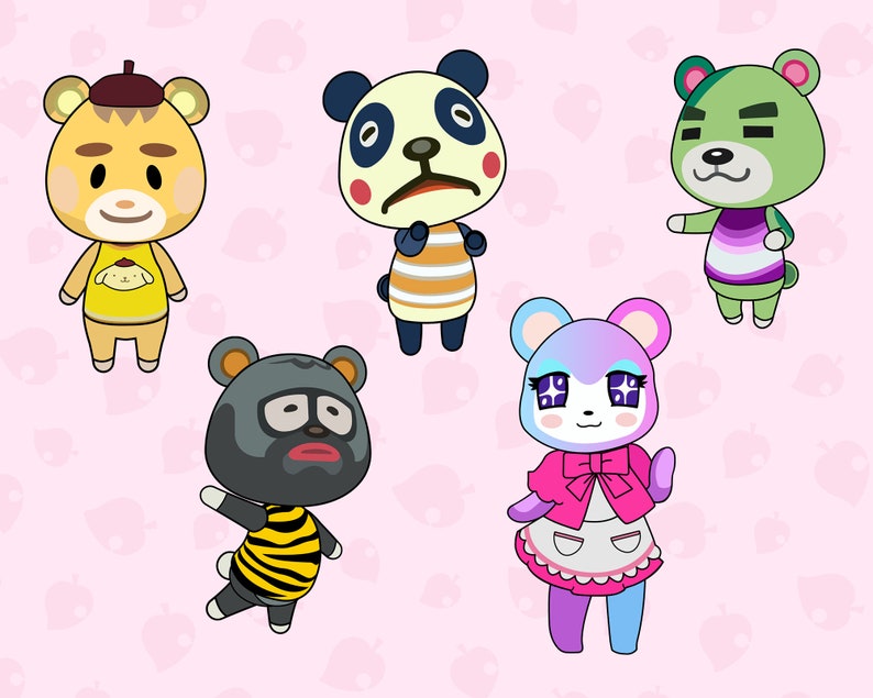 Download 15 Cubs villagers layered SVG pack Get animal crossing ...