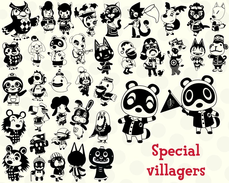 Download 450 Animal crossing SVG mega pack Get full-body animal | Etsy