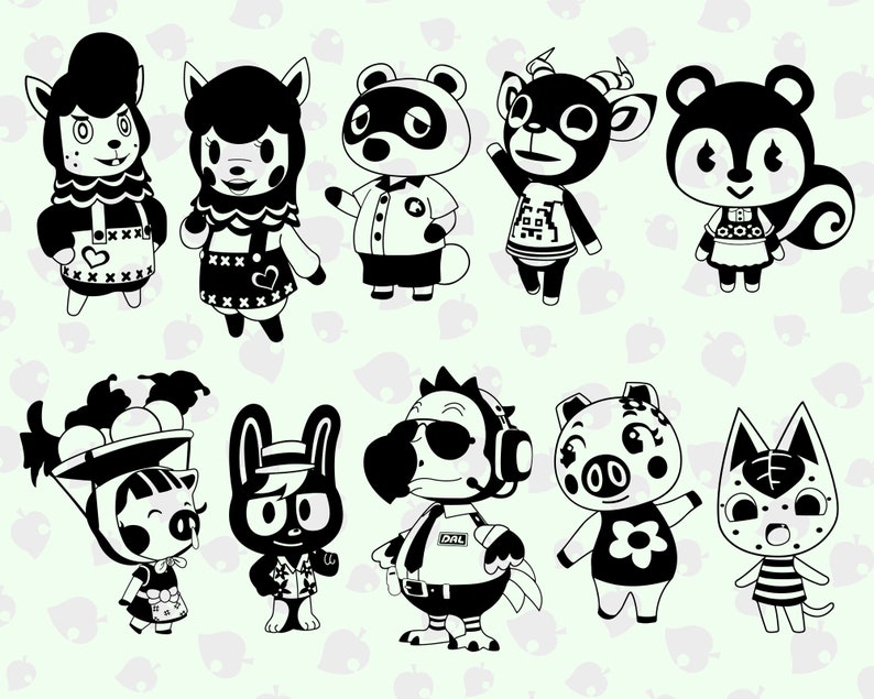 Download 380 Animal crossing SVG mega pack Get full-body animal | Etsy