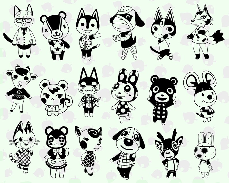 Download 380 Animal crossing SVG mega pack Get full-body animal | Etsy