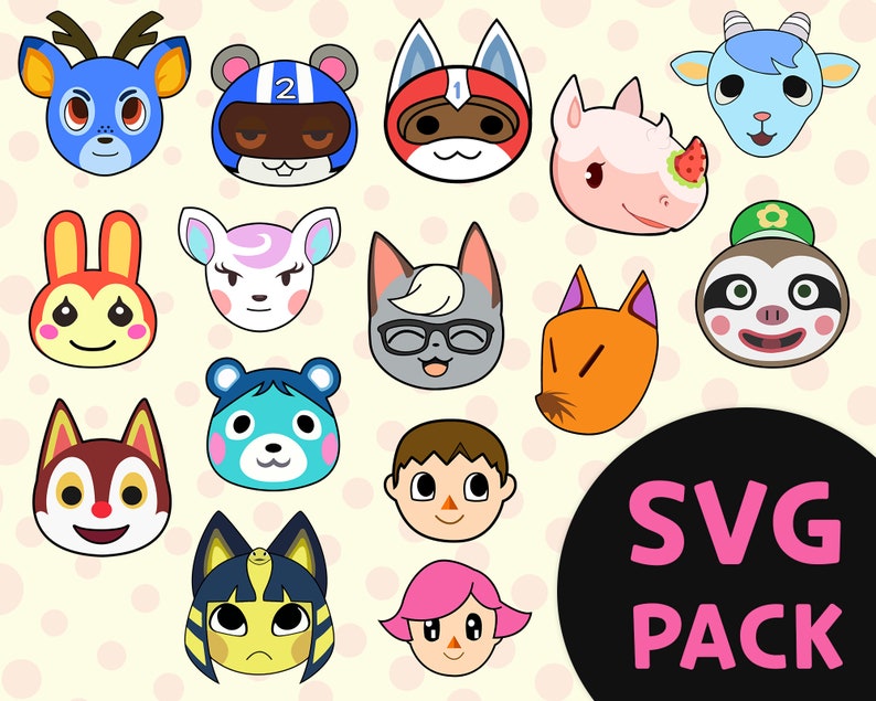 Download Animal crossing SVG pack Get 12 Animal crossing Characters ...