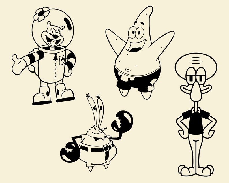 Download Spongebob SVG pack 20 spongebob squarepants character ...