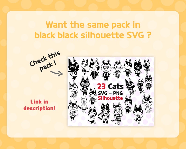 Download 23 Cats SVG pack Get animal crossing cat villagers layered | Etsy