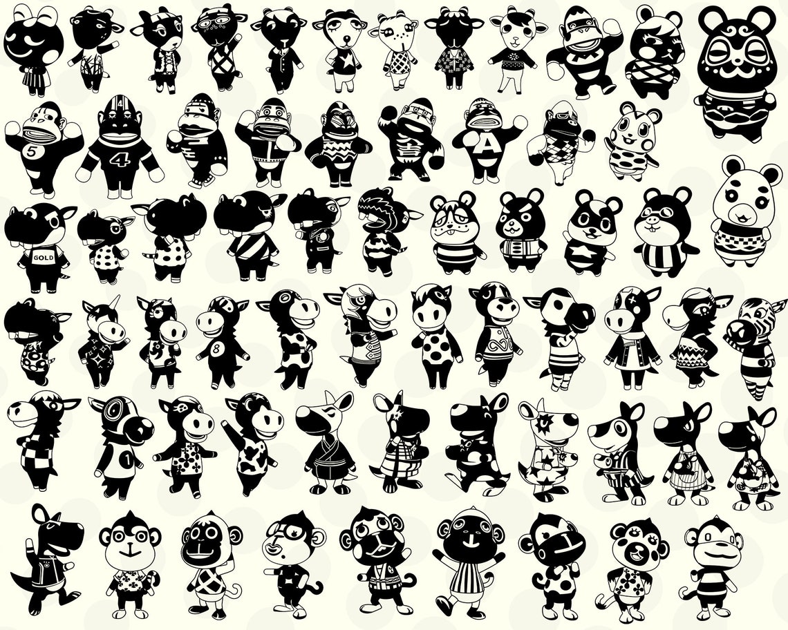 Download 450 Animal crossing SVG mega pack Get full-body animal | Etsy