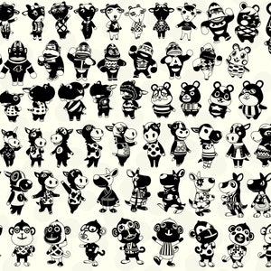 Download 450 Animal crossing SVG mega pack Get full-body animal | Etsy