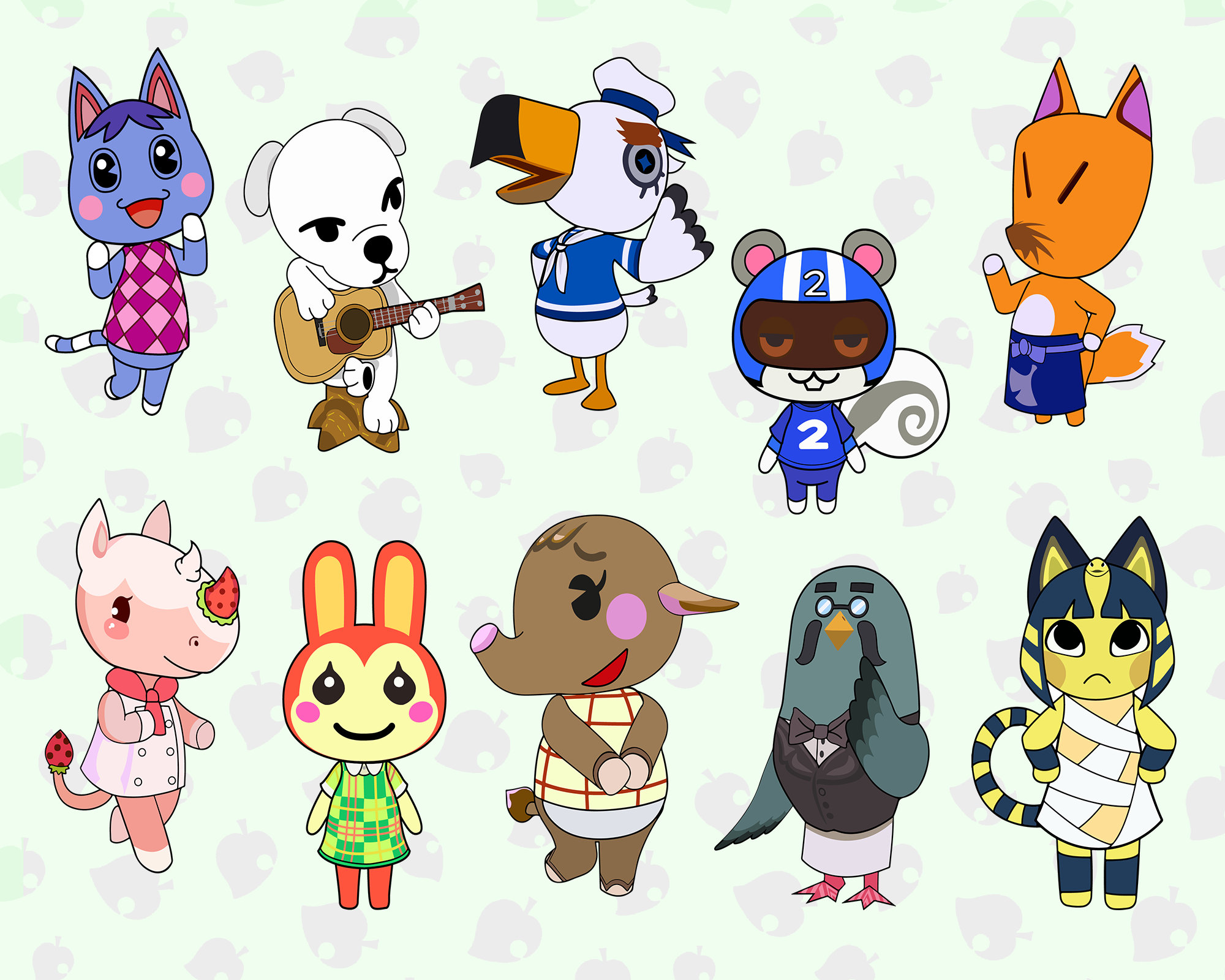 Download 50 Animal crossing SVG mega pack Get full-body animal | Etsy