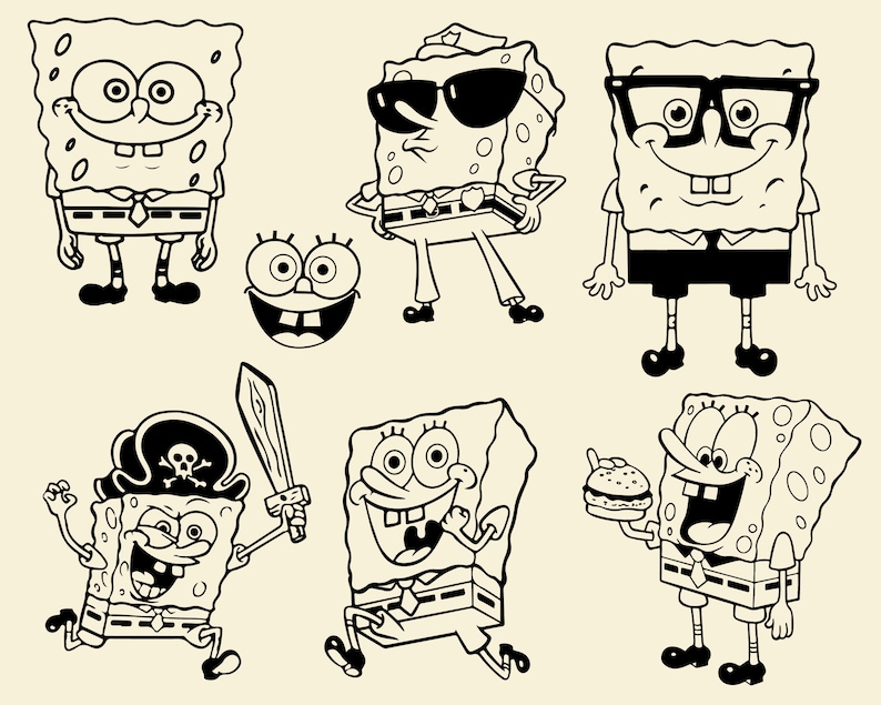 Download Spongebob SVG pack 20 spongebob squarepants character ...