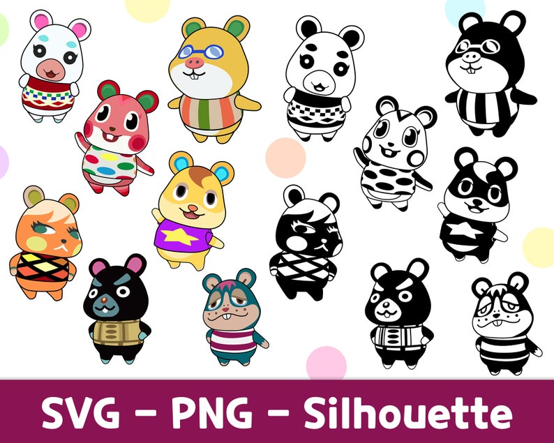 Download Animal crossing hamsters SVG pack Get 7 Cute Animal ...