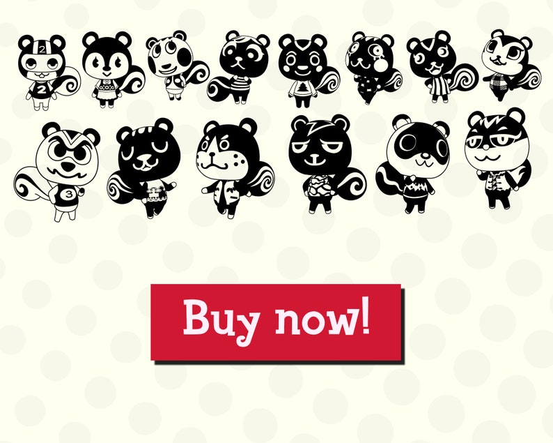 Download 450 Animal crossing SVG mega pack Get full-body animal | Etsy