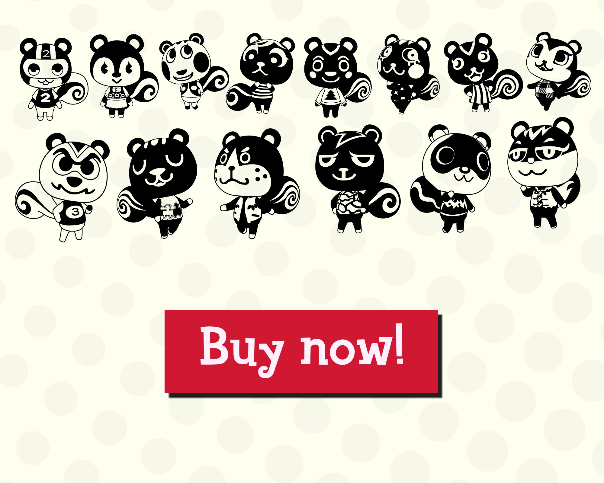 Download 450 Animal crossing SVG mega pack Get full-body animal | Etsy