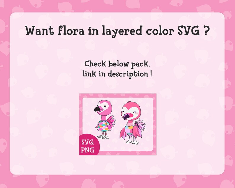 Download Flora SVG / PNG Animal crossing flora villager in black | Etsy